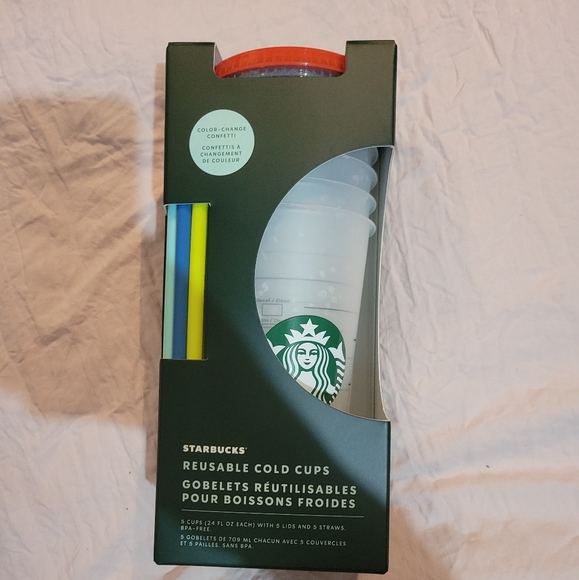 Starbucks color changing confetti cups